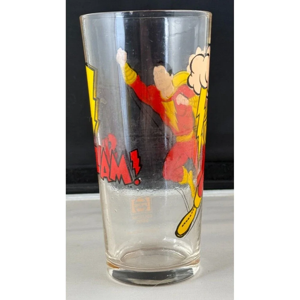 Vintage 70s DC Comics SHAZAM! Super Hero Pepsi Collector Series Tall‎ Glass 1978